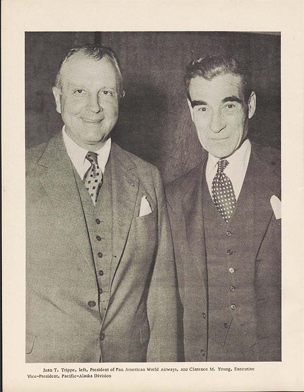 1. Juan Trippe with Clarence Young Head of the Pacific Division Nov. 1955