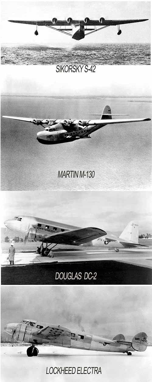 1935 Pan Am's anticipated aircraft deliveries - flying boats and land planes