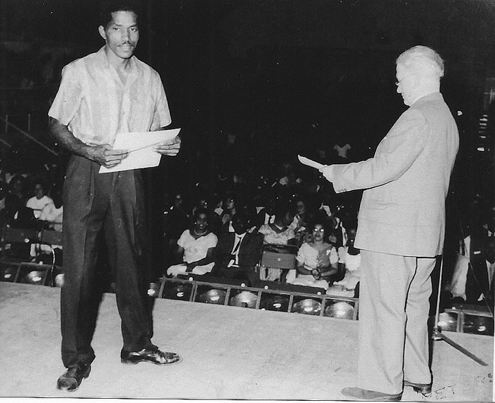 Anthony Williams receives award in 1962