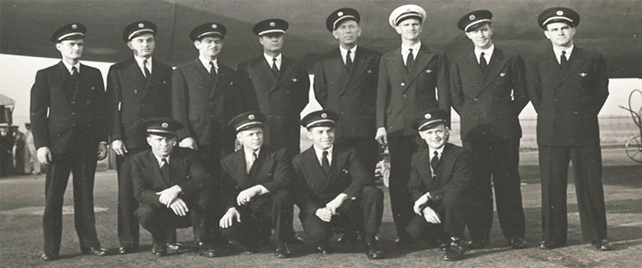 Pan Am Africa Survey Crew with Joe Britton (top) 4th from left