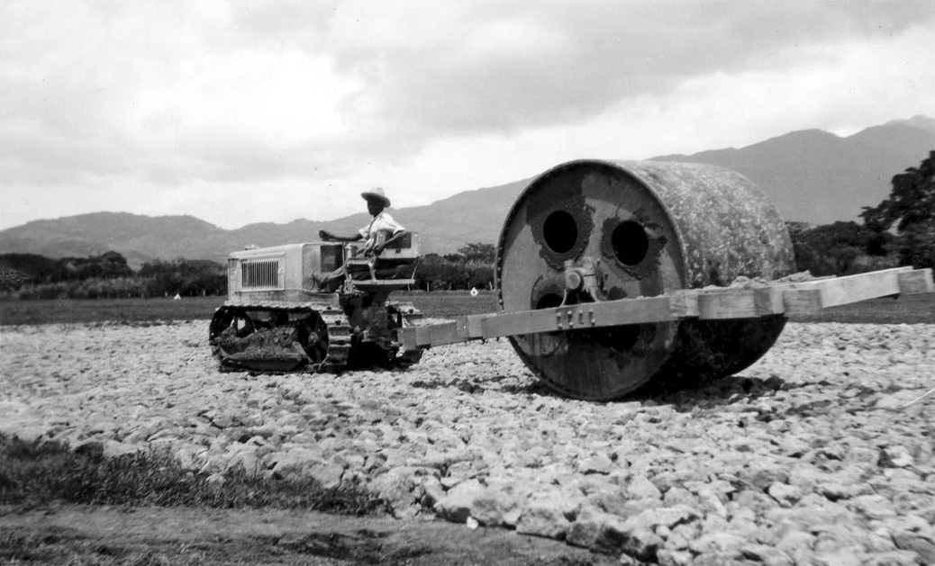 Circa 1930s Airport construction at Tegulcigalpa Honduras