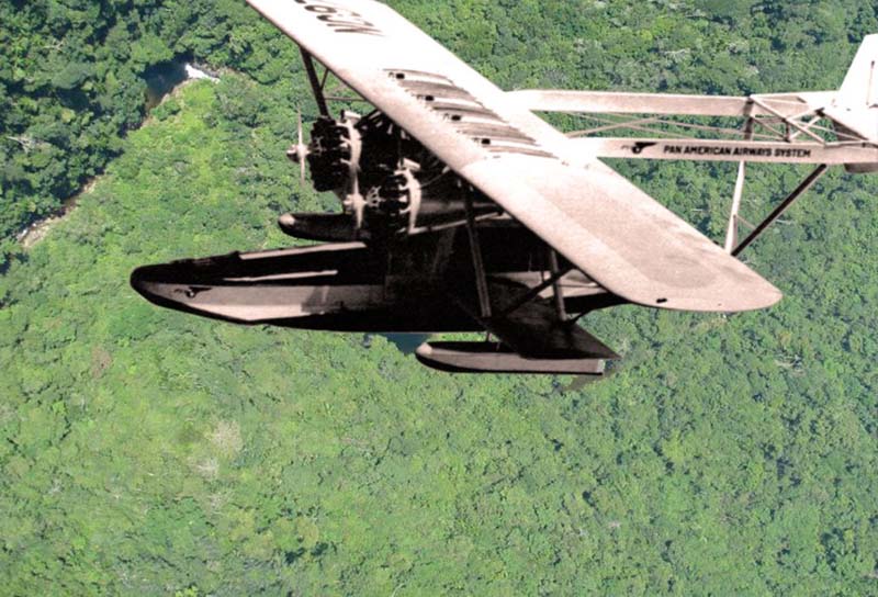 Compilation photo Bladen Nature Reserve with superimposed Sikorsky S-38, 1932