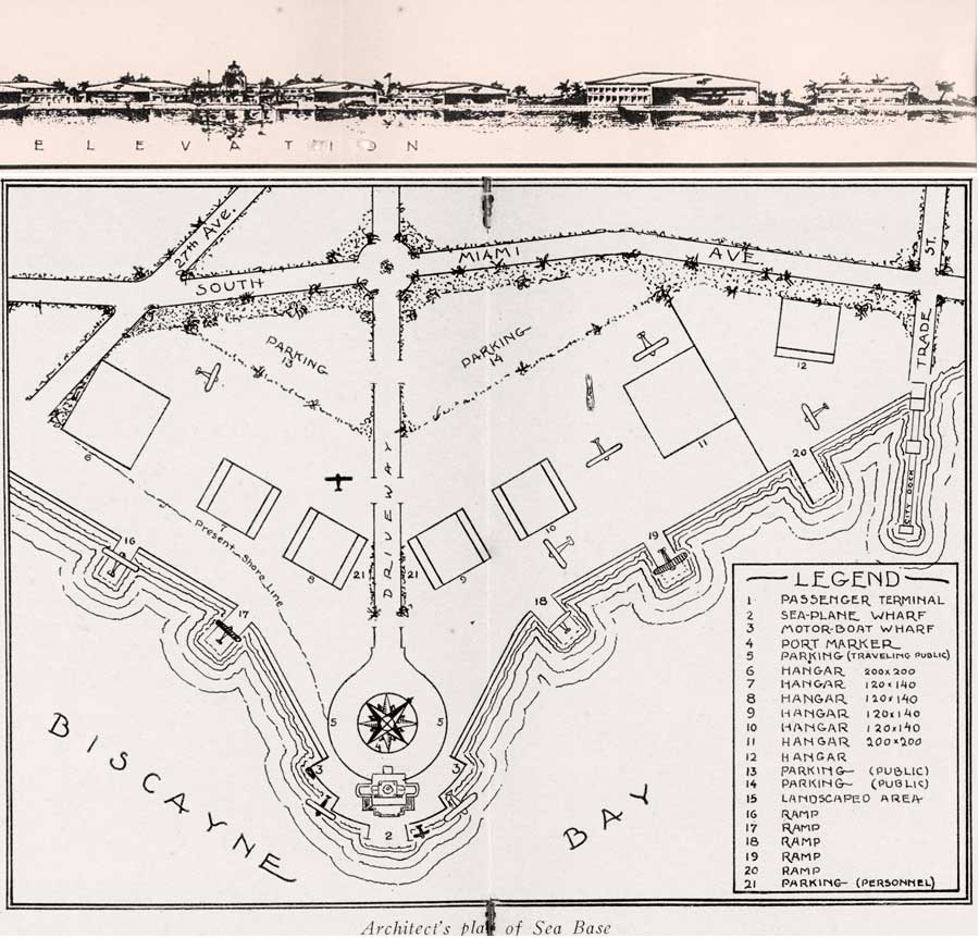 Dec 1932 Dinner Key Base Photomontage Concepts of PAA Seaplane Base at Coconut Grove PAAW April 1931 PAHF Collection