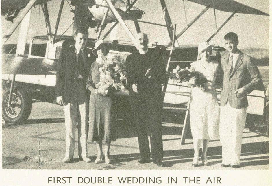 Dec 1932 First Double Wedding in the Air