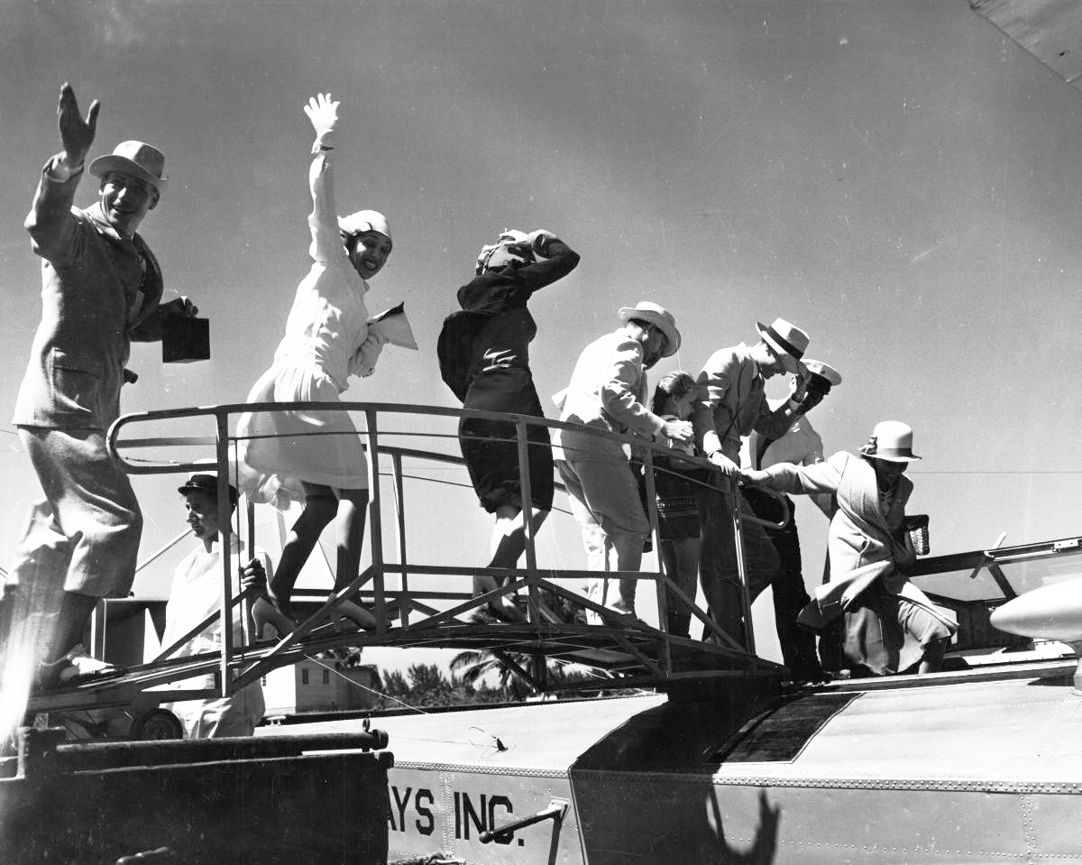 Passengers boarding a Pan Am Commodore, Miami. (Florida Memory, State Archives of Florida rc15279)