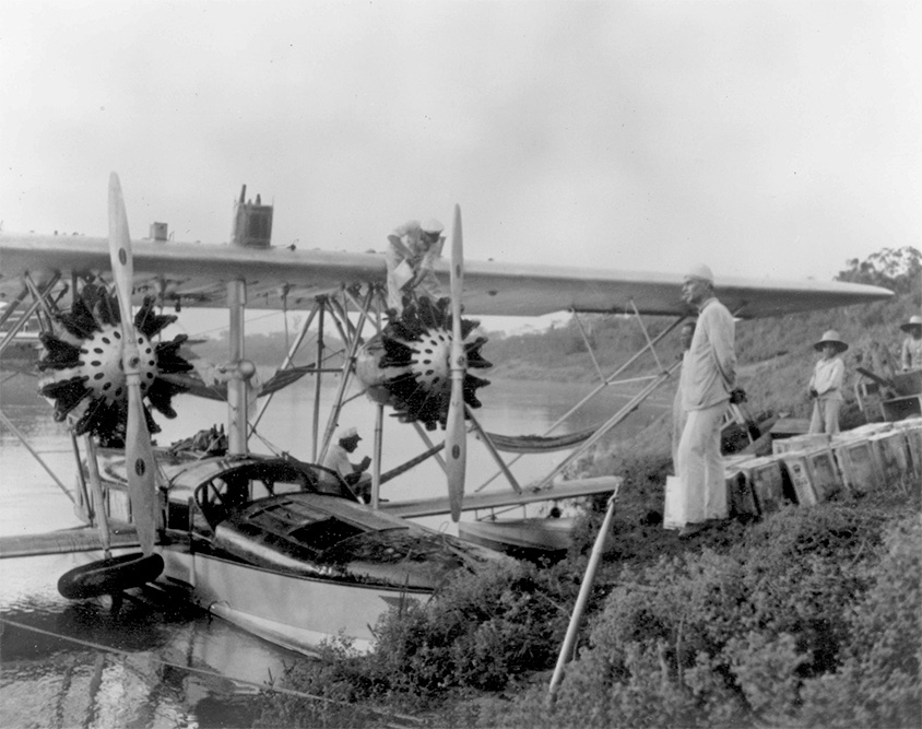 In Para Brazil Panair do Brasil Sikorsky S 38 can refueling
