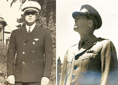 Pan Am's Joe Britton wearing Pan Am Uniform, 1937 & later wearing PAA Africa Orient Division uniform