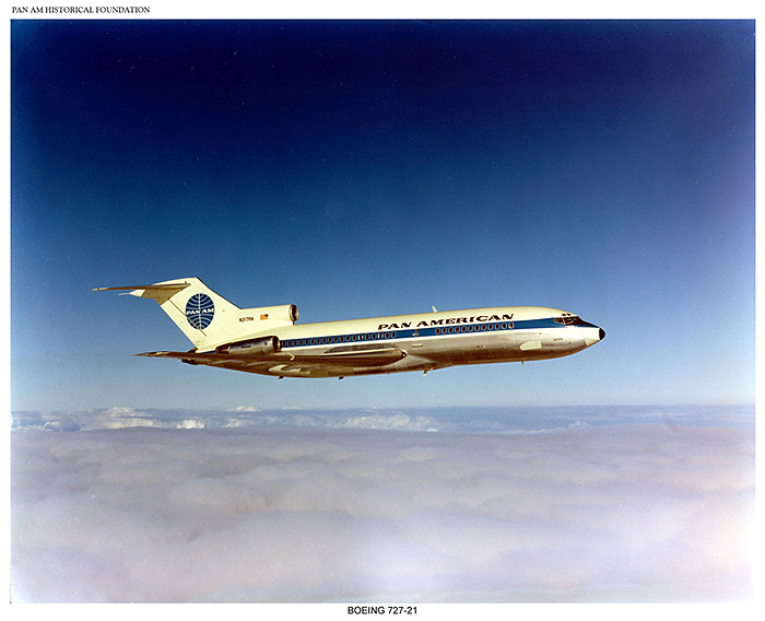 Pan Am Boeing 727s went to Germany Vietnam and around the Caribbean and throughout Latin America