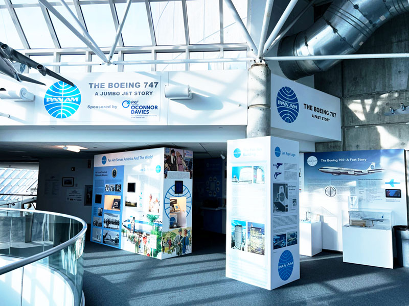 Snapshot of part of the Pan Am Museum interior