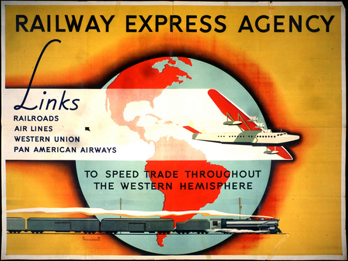 Pan American Airways Poster by Kenneth Thompson, National Air and Space Museum